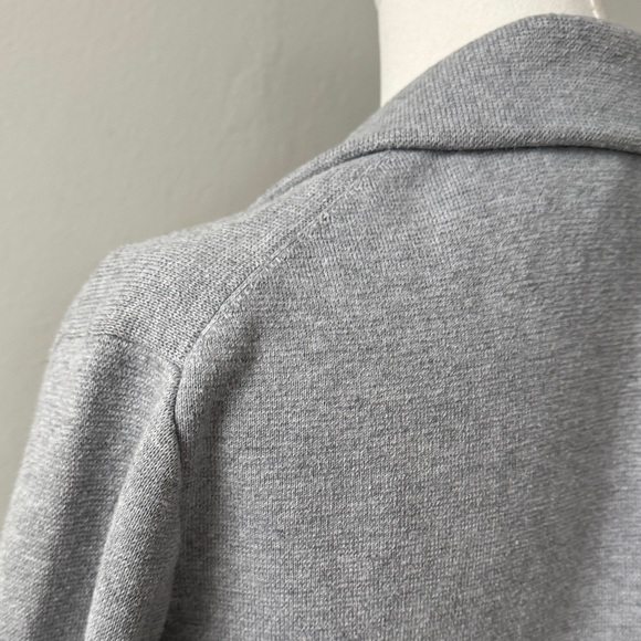 Magaschoni Medium Gray Cotton Wool Knit Blend Blazer – Versatile & Comfortable - Picture 5 of 10